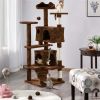 54.5" Height Cat Tree Tower Condo with Scratching Post, Darkgray