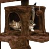 54.5" Height Cat Tree Tower Condo with Scratching Post, Darkgray