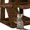 54.5" Height Cat Tree Tower Condo with Scratching Post, Darkgray