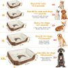 Pet Dog Bed Soft Warm Fleece Puppy Cat Bed Dog Cozy Nest Sofa Bed Cushion Mat S Size