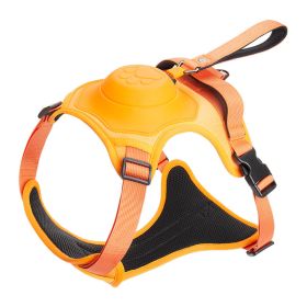 Pet Harness Vest-style Explosion-proof Dog Hand Holding Rope (Option: Orange-L)